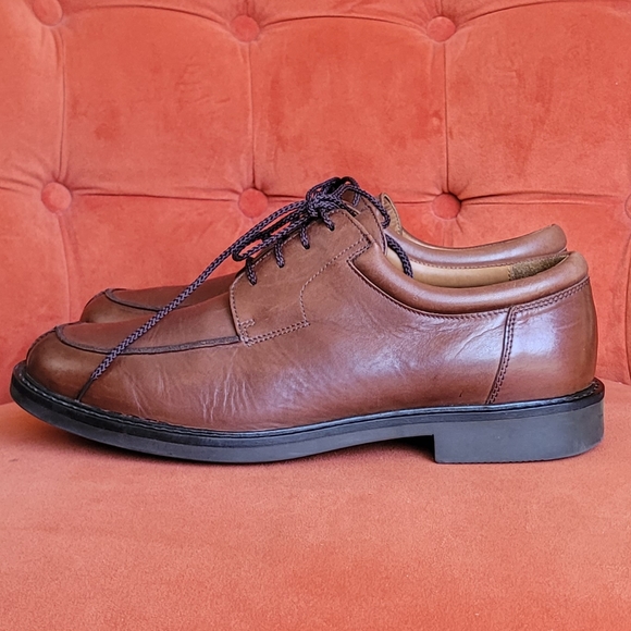 Johnson & Murphy Mens Lace Up Oxford 020-2184 Brown Leather Size 10W - Picture 7 of 15